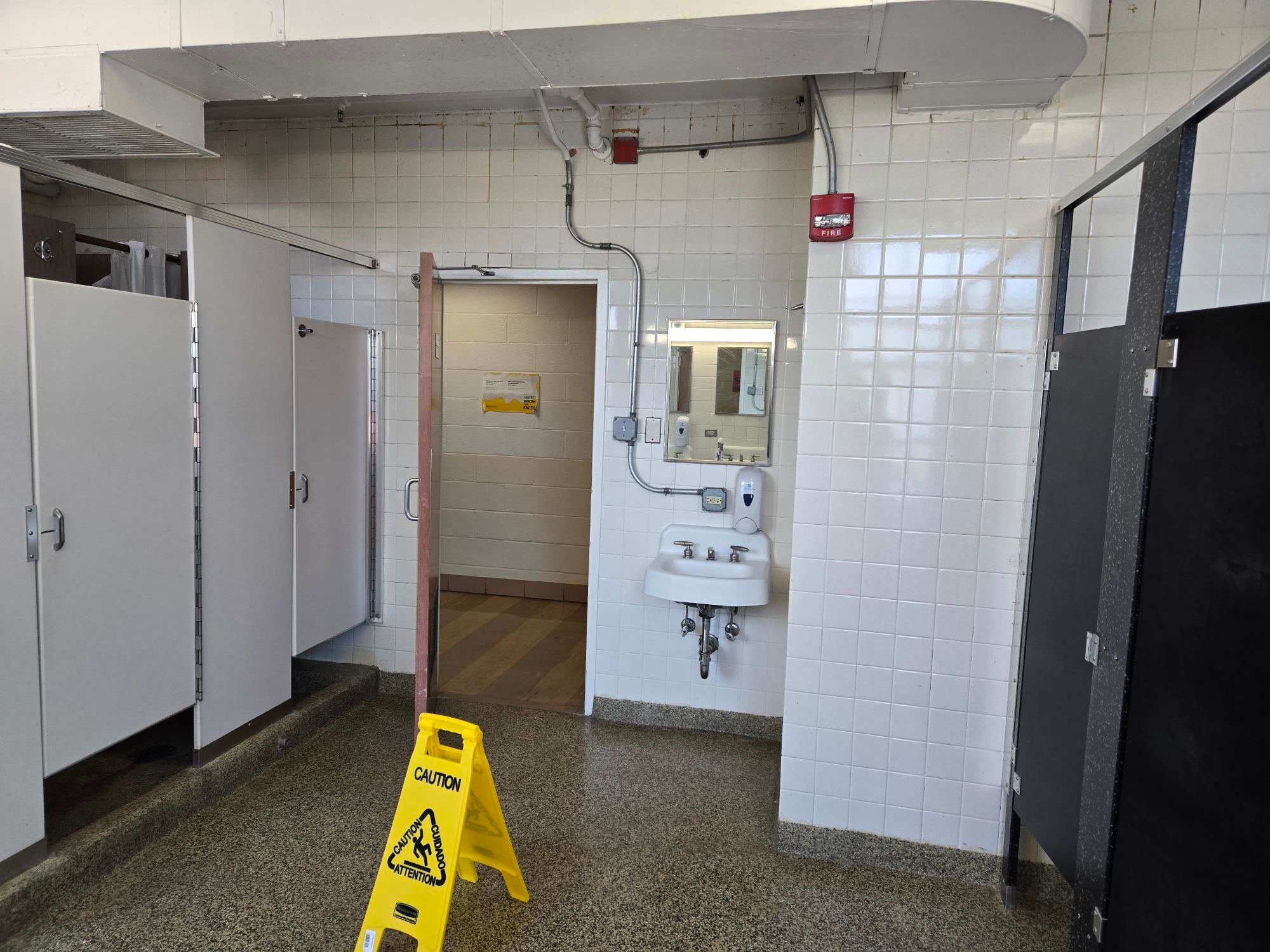 Chestertown bathroom exit door view