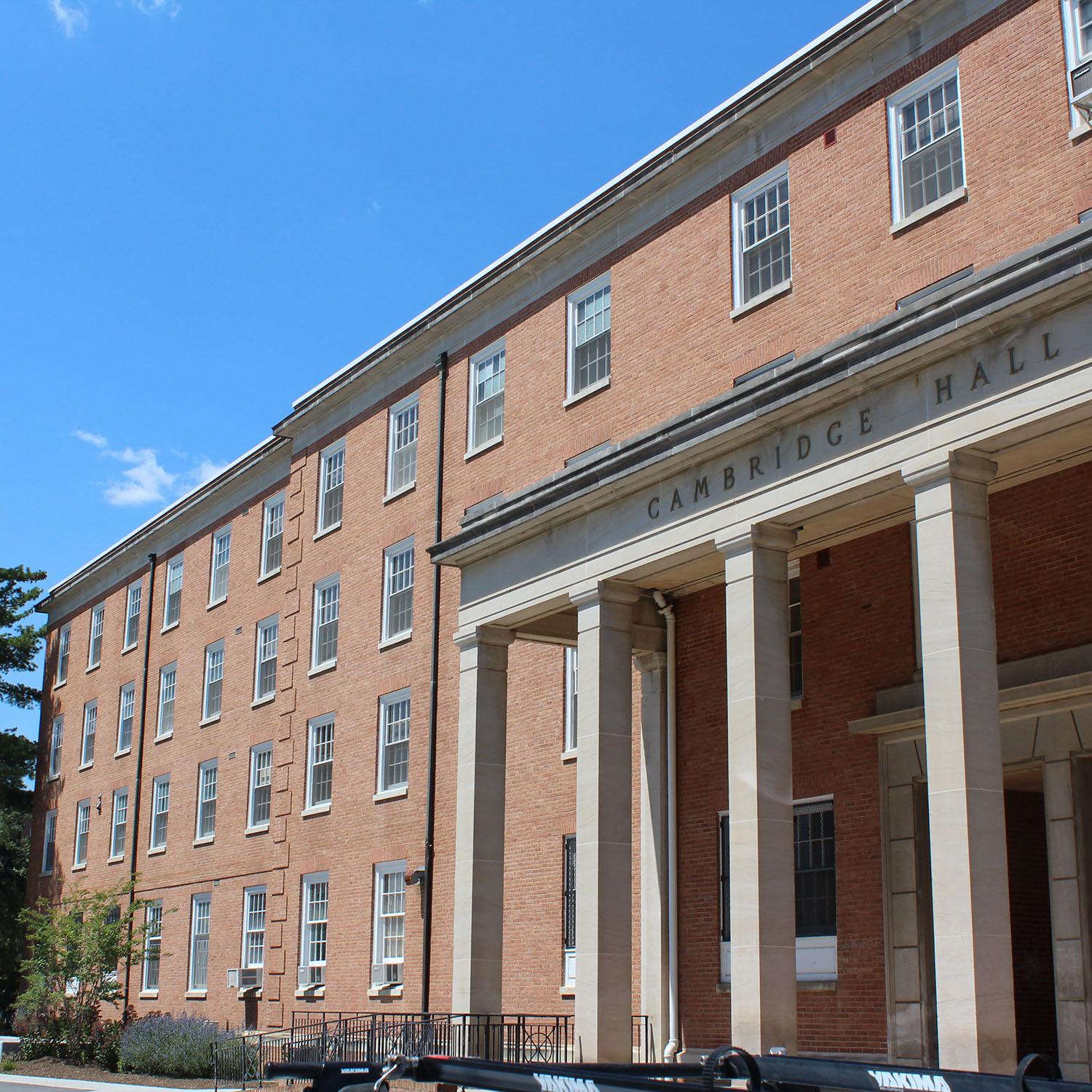 exterior Cambridge Hall