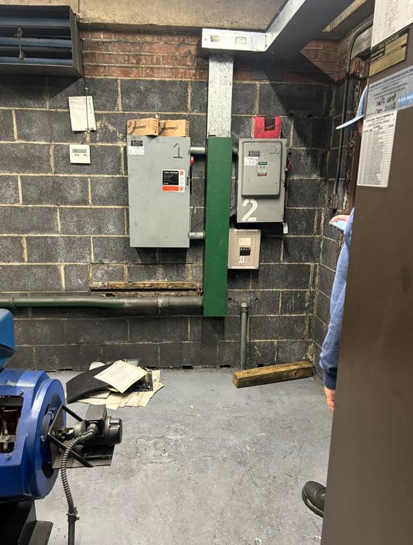 Before image (view 3) of elevator machine room in Centreville